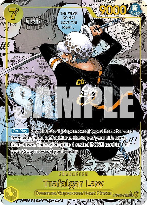 One Piece One Piece Trafalgar Law SEC [OP10-119] Booster Pack "Royal Blood" [MangaAltArt] (EN)