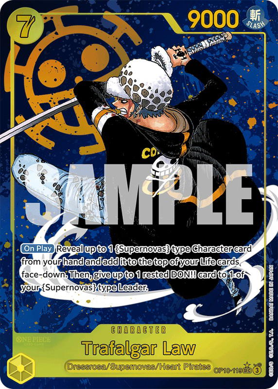 One Piece One Piece Trafalgar Law SEC [OP10-119] Booster Pack "Royal Blood" [AltArt] (EN)