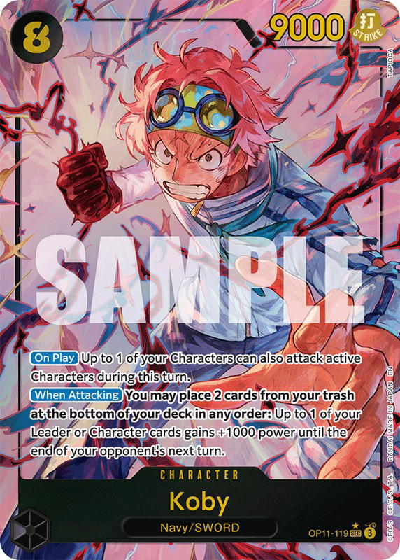 One Piece One Piece Koby SEC [OP11-119] Booster Pack "A Fist Of Divine Speed" [AltArt] (EN)