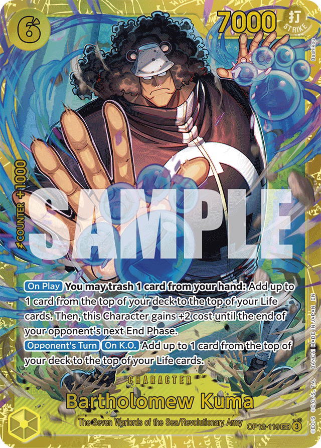 One Piece One Piece Bartholomew Kuma SEC [OP12-119] Booster Pack "Legacy of the Master" (EN)