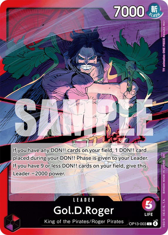 One Piece One Piece Gol.D.Roger L [OP13-003] Booster Pack "Carrying On His Will" (EN)