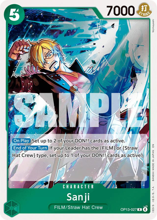 One Piece One Piece Sanji R [OP13-027] Booster Pack "Carrying On His Will" (EN)