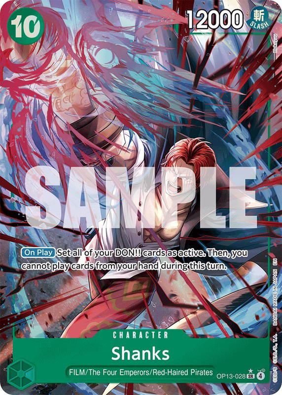 One Piece One Piece Shanks SR [OP13-028] Booster Pack "Carrying On His Will" [AltArt] (EN)
