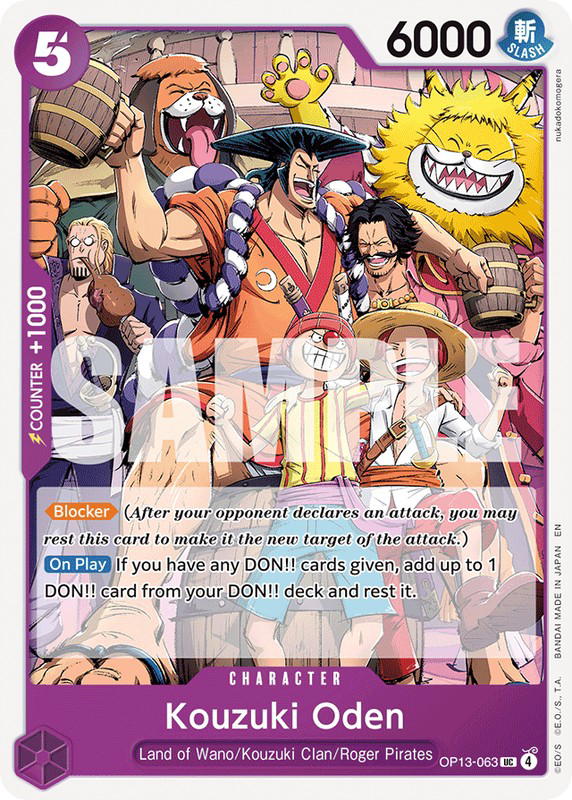 One Piece One Piece Kouzuki Oden UC [OP13-063] Booster Pack "Carrying On His Will" (EN)