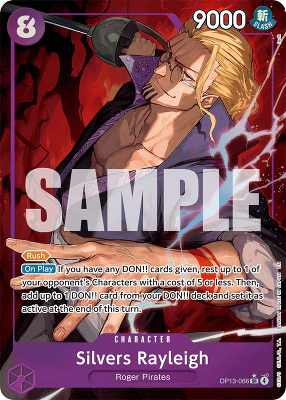 One Piece One Piece Silvers Rayleigh SR [OP13-066] Booster Pack "Carrying On His Will" [AltArt] (EN)