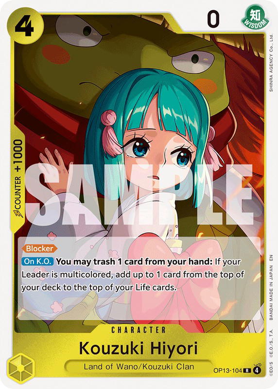 One Piece One Piece Kouzuki Hiyori R [OP13-104] Booster Pack "Carrying On His Will" (EN)