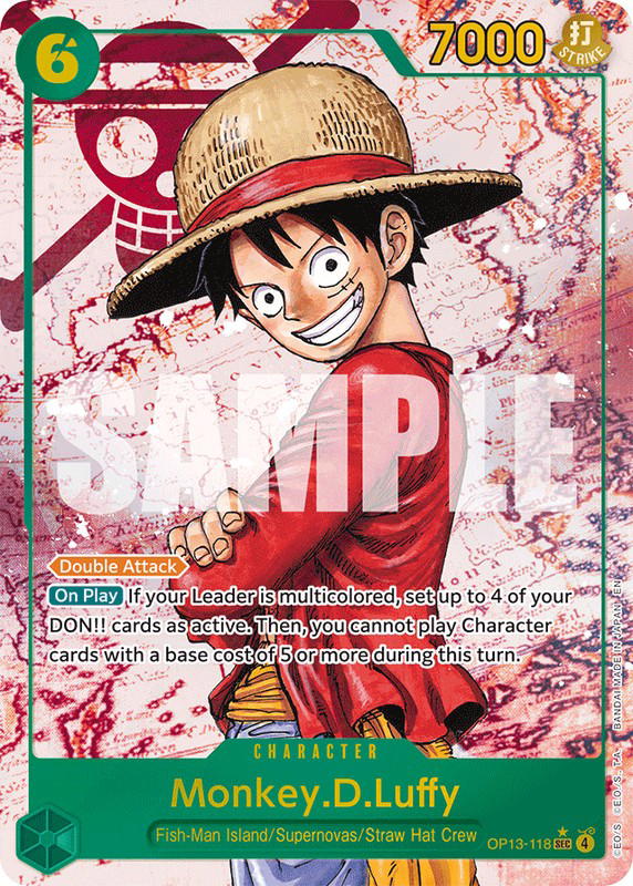 One Piece One Piece Monkey.D.Luffy SEC [OP13-118] Booster Pack "Carrying On His Will" [AltArt] (EN)
