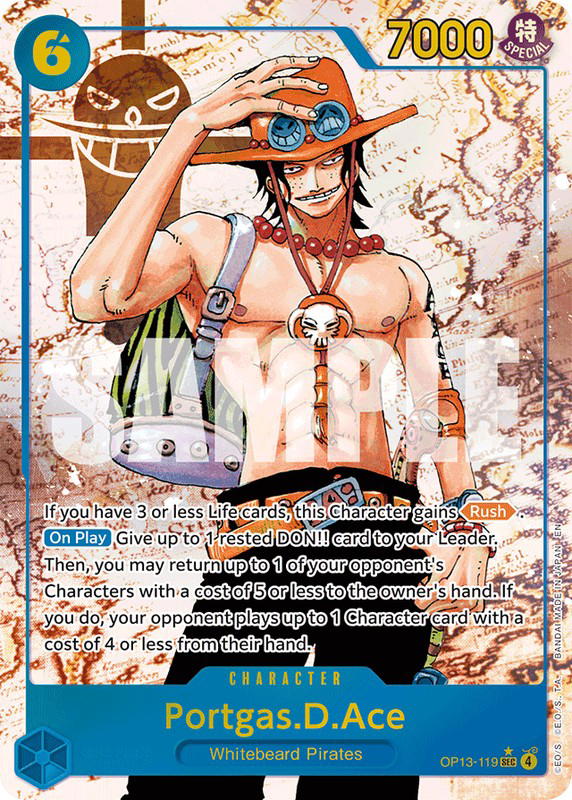 One Piece One Piece Portgas.D.Ace SEC [OP13-119] Booster Pack "Carrying On His Will" [AltArt] (EN)