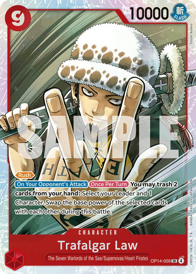 One Piece One Piece Trafalgar Law SR [OP14-009] Booster Pack "The Azure Sea's Seven" (EN)