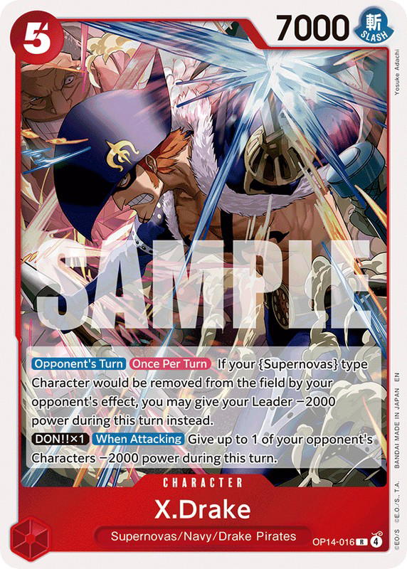 One Piece One Piece X.Drake R [OP14-016] Booster Pack "The Azure Sea's Seven" (EN)
