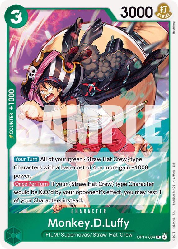 One Piece One Piece Monkey.D.Luffy R [OP14-034] Booster Pack "The Azure Sea's Seven" (EN)