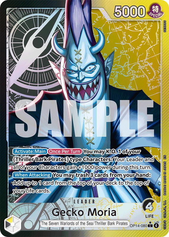 One Piece One Piece Gecko Moria L [OP14-080] Booster Pack "The Azure Sea's Seven" [AltArt] (EN)
