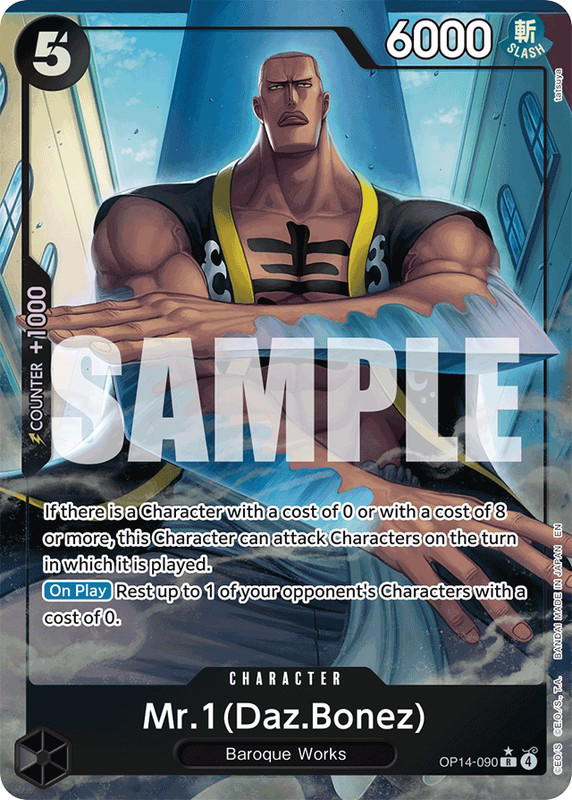 One Piece One Piece Mr.1(Daz.Bonez) R [OP14-090] Booster Pack "The Azure Sea's Seven" [AltArt] (EN)