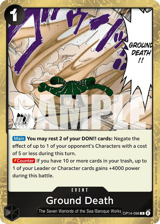 One Piece One Piece Ground Death R [OP14-096] Booster Pack "The Azure Sea's Seven" (EN)