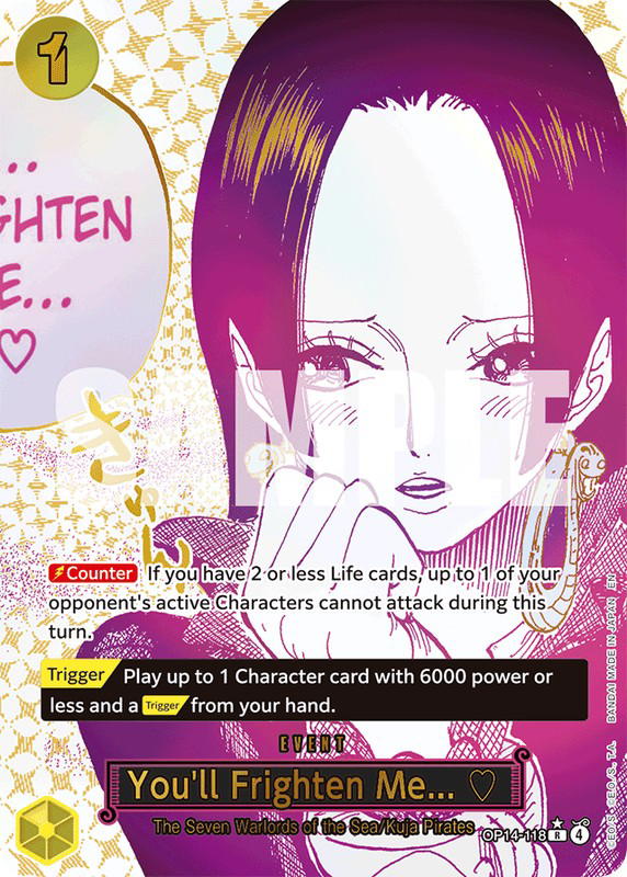 One Piece One Piece You'll Frighten Me... ♡ R [OP14-118] Booster Pack "The Azure Sea's Seven" [AltArt] (EN)