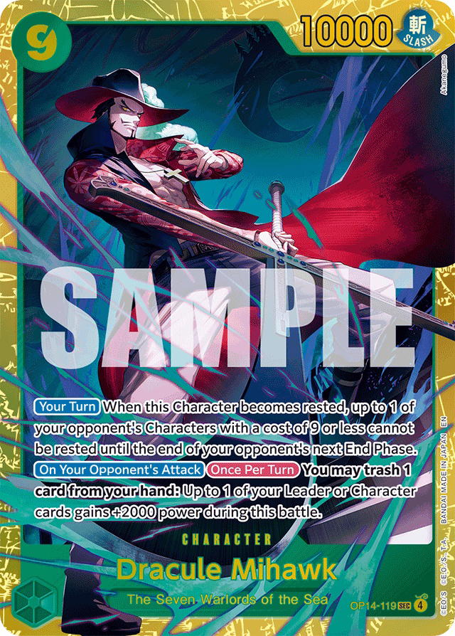 One Piece One Piece Dracule Mihawk SEC [OP14-119] Booster Pack "The Azure Sea's Seven" (EN)