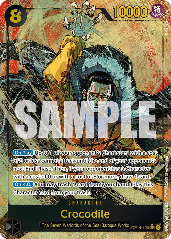 One Piece One Piece Crocodile SEC [OP14-120] Booster Pack "The Azure Sea's Seven" [AltArt] (EN)