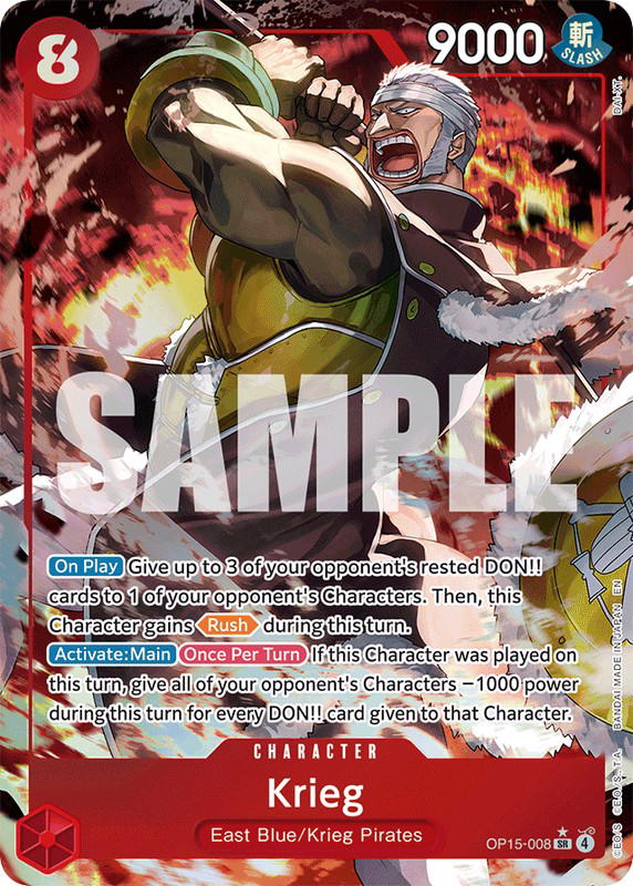 One Piece One Piece Krieg SR [OP15-008] Booster Pack "Adventure on Kami's Island" [AltArt] (EN)