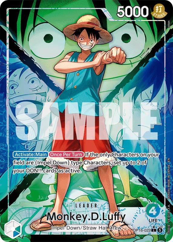 One Piece One Piece Monkey.D.Luffy L [OP16-022] Booster Pack "The Time Of Battle" [AltArt] (EN)