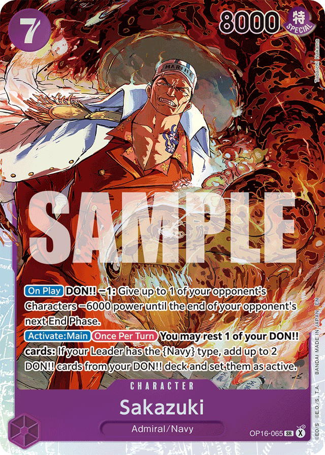 One Piece One Piece Sakazuki SR [OP16-065] Booster Pack "The Time Of Battle" (EN)