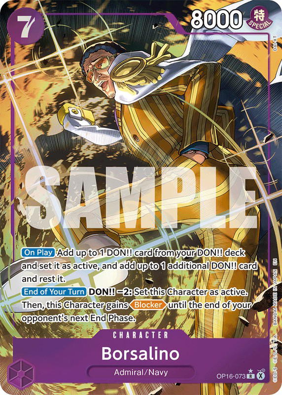One Piece One Piece Borsalino R [OP16-073] Booster Pack "The Time Of Battle" [AltArt] (EN)
