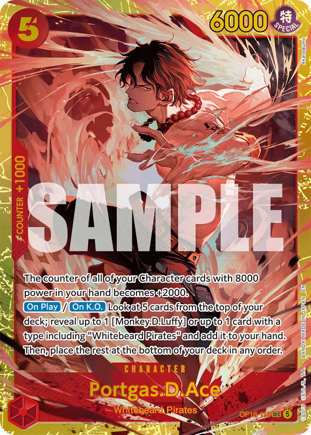 One Piece One Piece Portgas.D.Ace SEC [OP16-118] Booster Pack "The Time Of Battle" (EN)