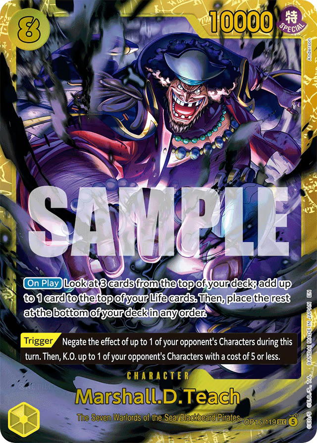 One Piece One Piece Marshall.D.Teach SEC [OP16-119] Booster Pack "The Time Of Battle" (EN)