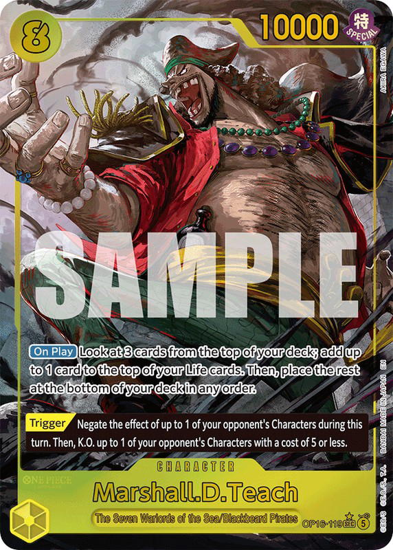 One Piece One Piece Marshall.D.Teach SEC [OP16-119] Booster Pack "The Time Of Battle" [AltArt] (EN)