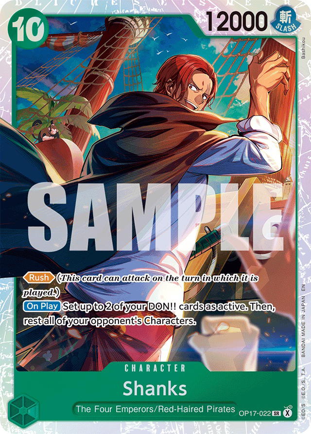 One Piece One Piece Shanks SR [OP17-022] Booster Pack "The World's Strongest Warriors" (EN)