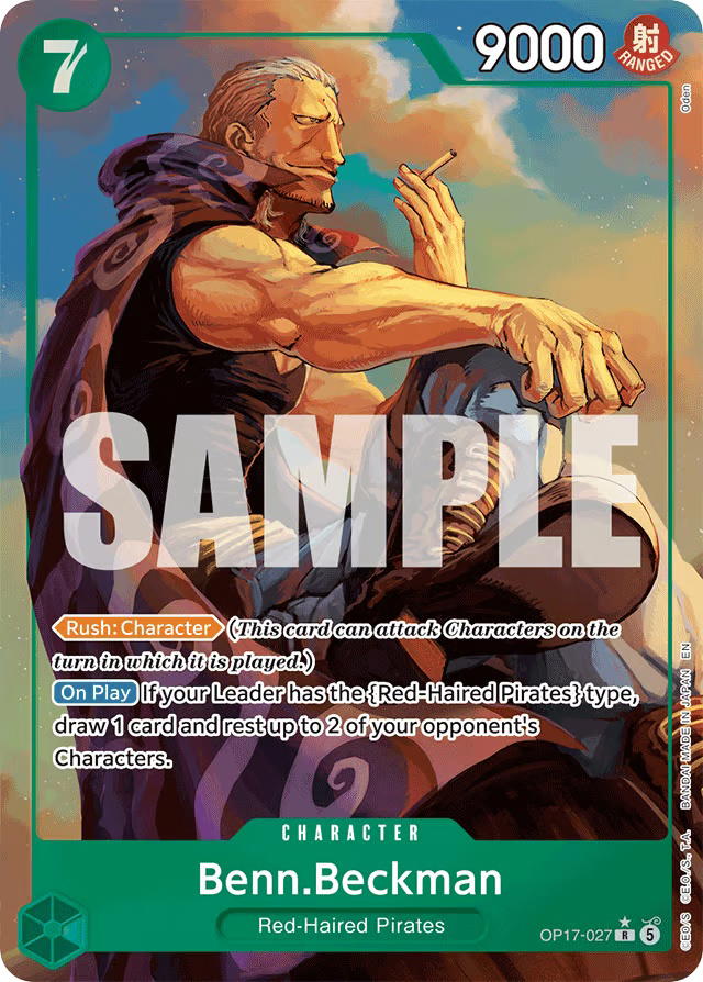 One Piece One Piece Benn.Beckman R [OP17-027] Booster Pack "The World's Strongest Warriors" [AltArt] (EN)