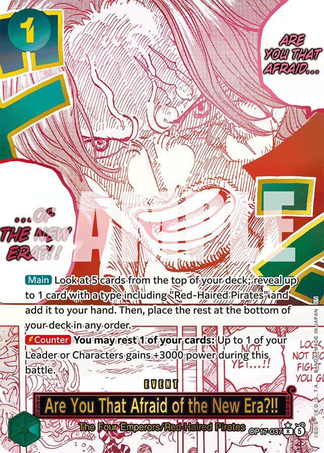 One Piece One Piece Are You That Afraid of the New Era?!! R [OP17-037] Booster Pack "The World's Strongest Warriors" [AltArt] (EN)