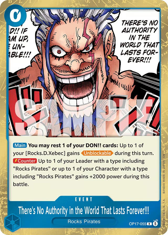 One Piece One Piece There's No Authority in the World That Lasts Forever!!! R [OP17-055] Booster Pack "The World's Strongest Warriors" (EN)