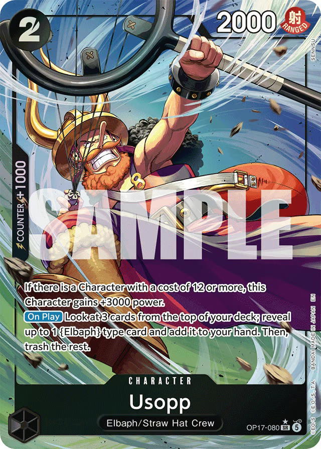 One Piece One Piece Usopp SR [OP17-080] Booster Pack "The World's Strongest Warriors" [AltArt] (EN)