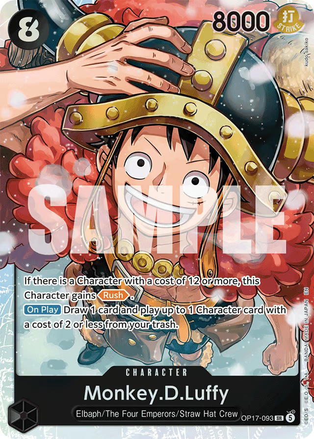 One Piece One Piece Monkey.D.Luffy SR [OP17-093] Booster Pack "The World's Strongest Warriors" (EN)