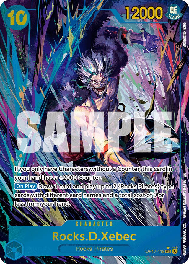 One Piece One Piece Rocks.D.Xebec SEC [OP17-118] Booster Pack "The World's Strongest Warriors" [AltArt] (EN)