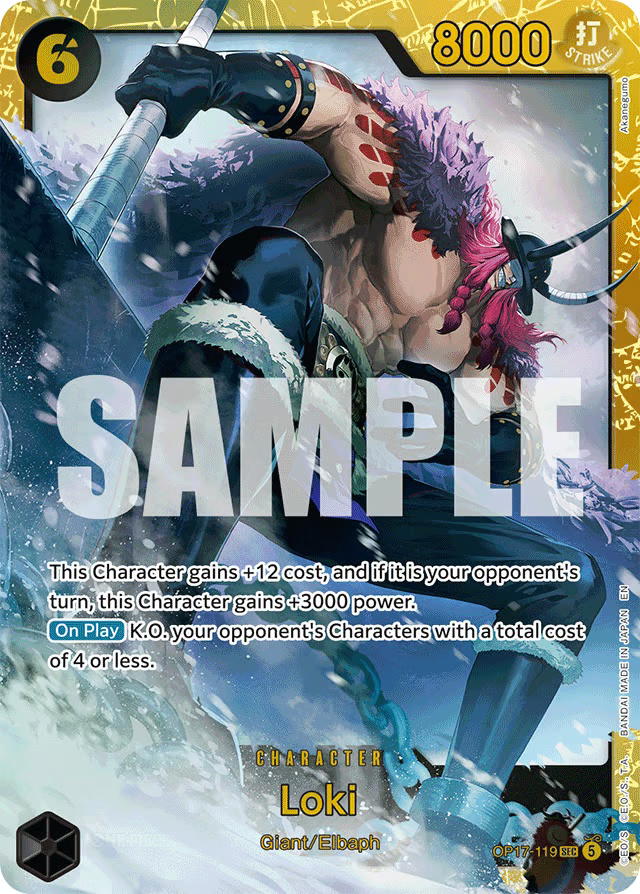 One Piece One Piece Loki SEC [OP17-119] Booster Pack "The World's Strongest Warriors" (EN)