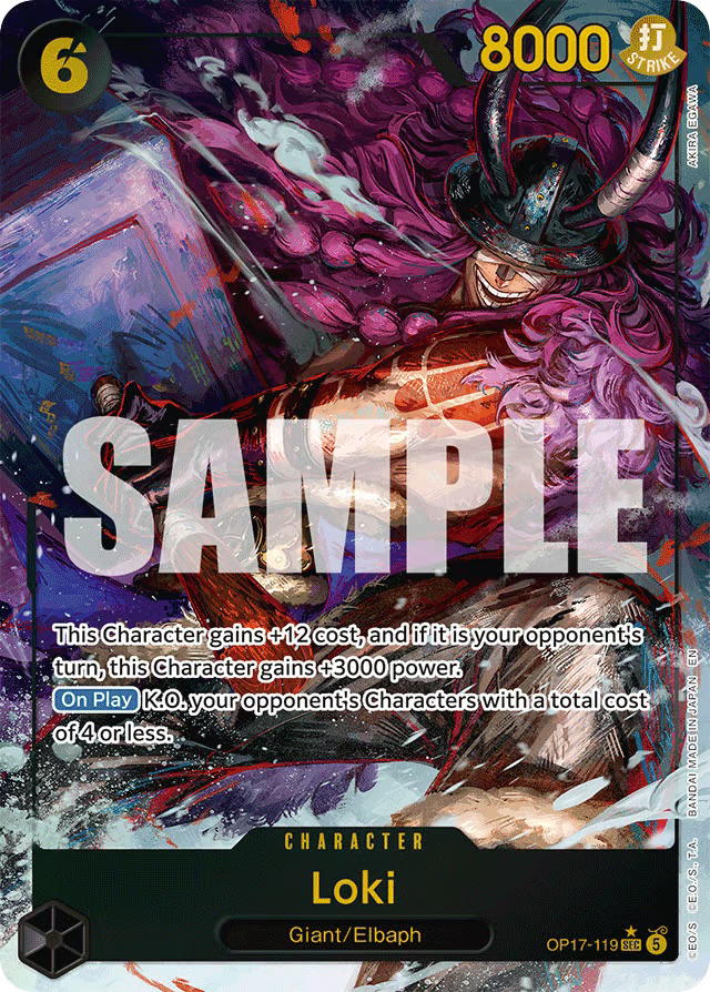 One Piece One Piece Loki SEC [OP17-119] Booster Pack "The World's Strongest Warriors" [AltArt] (EN)