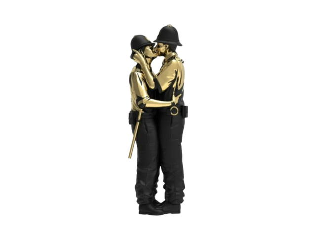 Mighty Jaxx Mighty Jaxx Kissing Coppers By Brandalised (Gold Rush Edition) - view 1