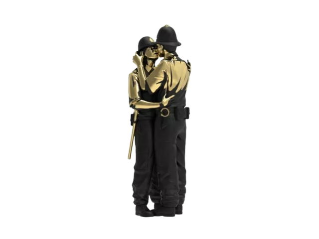 Mighty Jaxx Mighty Jaxx Kissing Coppers By Brandalised (Gold Rush Edition) - view 2