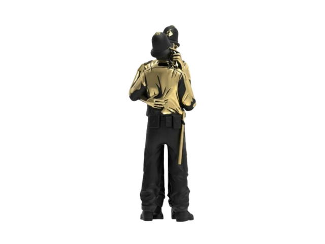 Mighty Jaxx Mighty Jaxx Kissing Coppers By Brandalised (Gold Rush Edition) - view 5