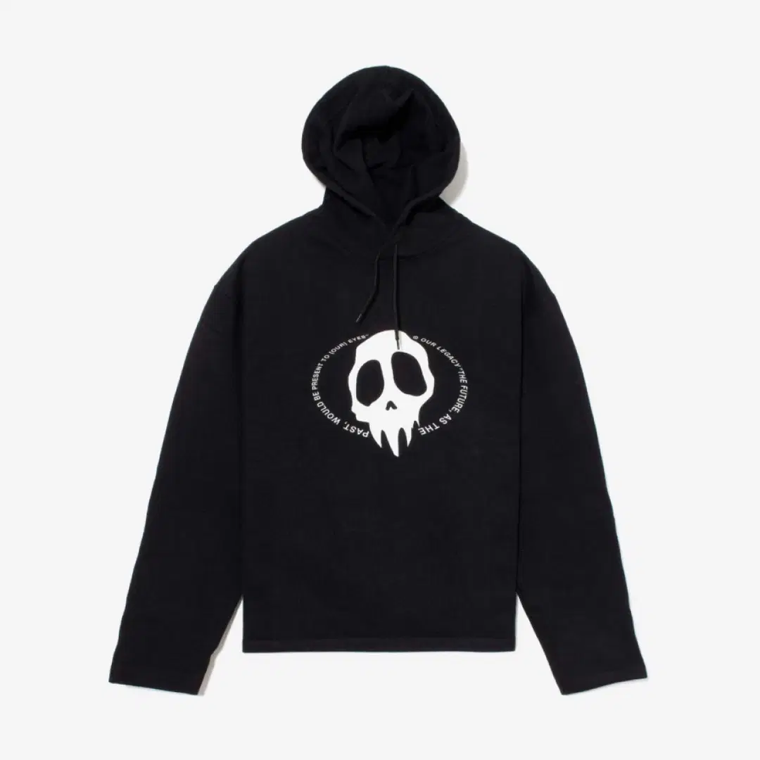 Our Legacy Our Legacy Loose Hoodie Maverick Skull Print Black