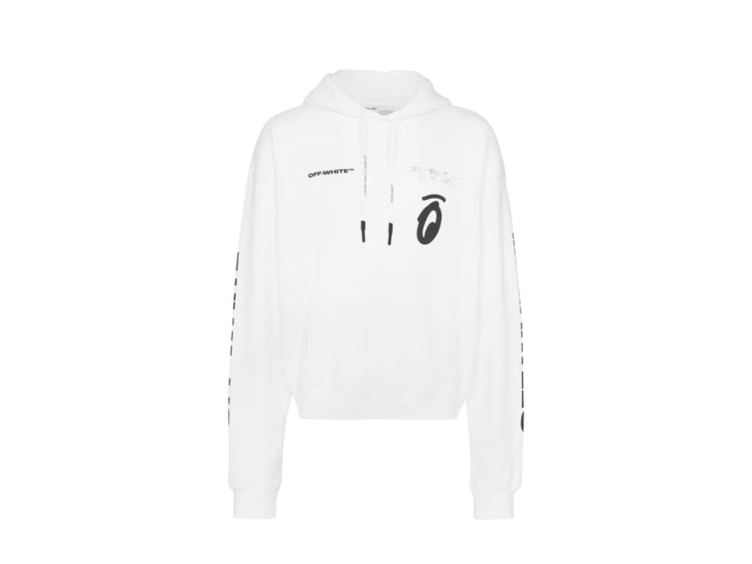 Off-White Off-White Splitted Arrows Hoodie White Black