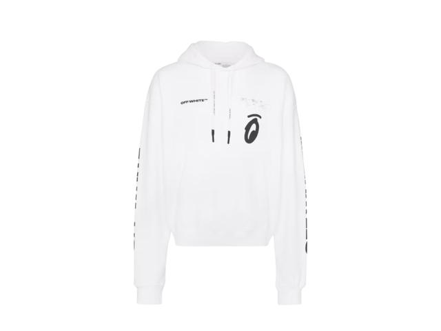 Off-White Off-White Splitted Arrows Hoodie White Black - view 1
