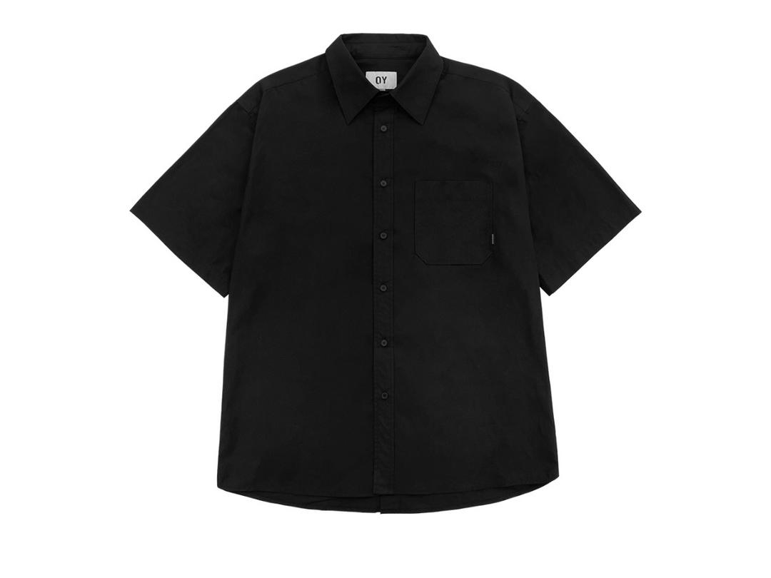 OY OY Back Stitch Pocket Half BlackShirts