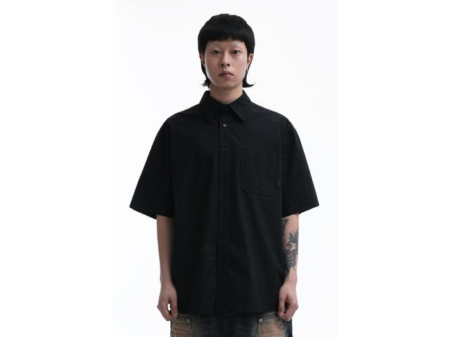 OY OY Back Stitch Pocket Half BlackShirts - view 3