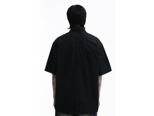OY OY Back Stitch Pocket Half BlackShirts - view 4