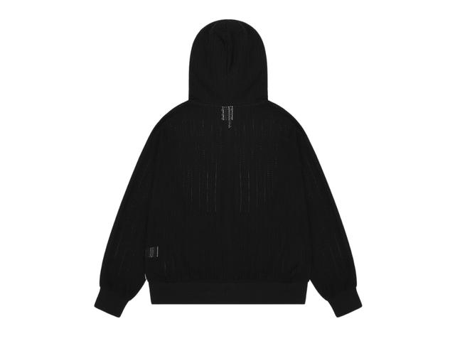 OY OY Crochet Hoodie Zip-Up Black - view 2