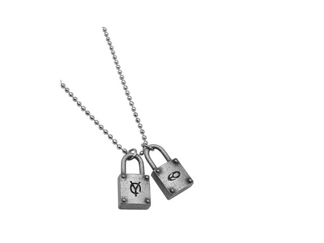 OY OY Double Lock Necklace Silver - view 2