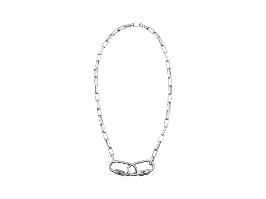 OY OY Two Carabiner Necklace Silver
