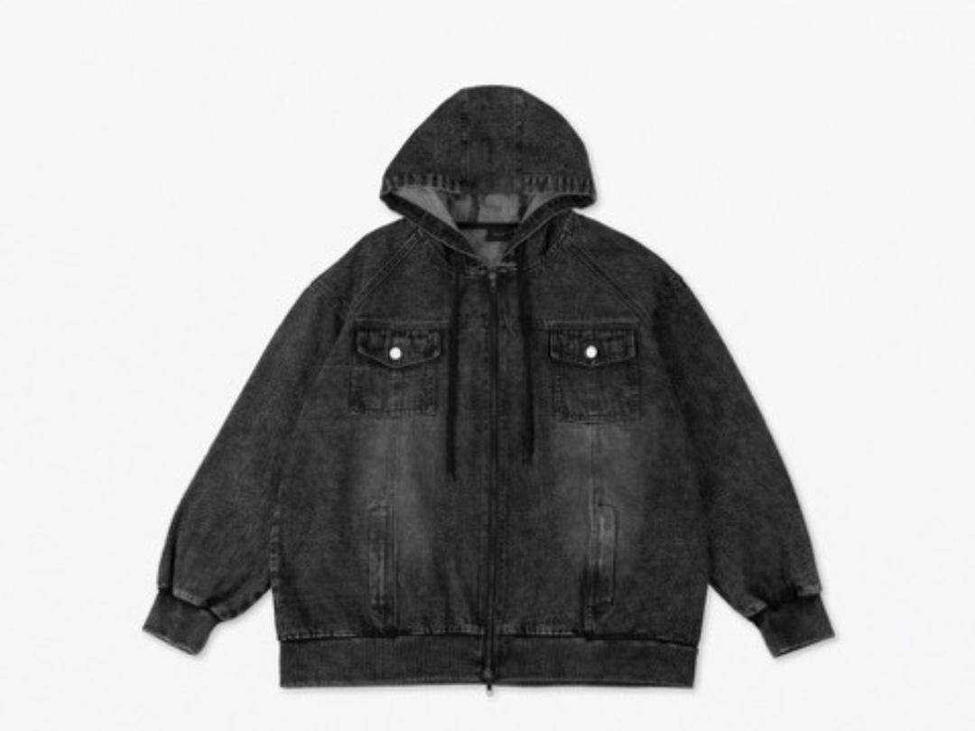 OZDE OZDE. Oz Feded Black - Oversize Denim Hoodie Black Jean